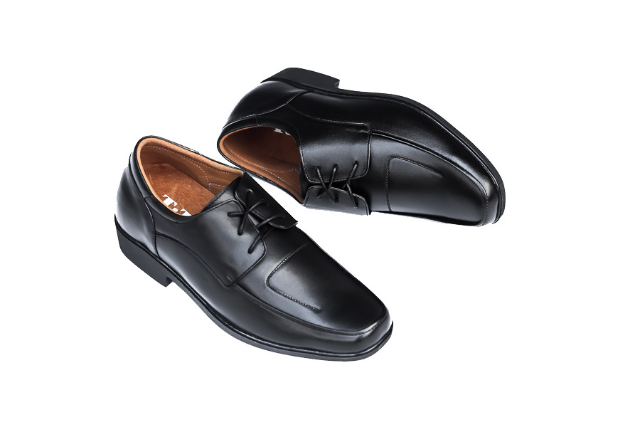 Giày Độn Nam T&TRA Tăng Cao 6Cm- T10 Đen Sọc - Chất Liệu Da Bò Cao Cấp, Đế Cao Su Ghép - Đế Pháp , Phần Tăng Cao Ẩn Bên Trong