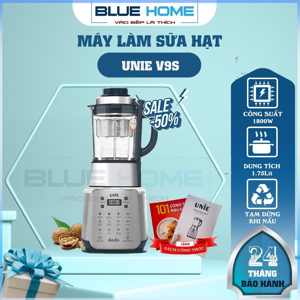 Máy Xay Nấu Sữa Hạt Unie V9S, Công suất 1800W, Dung tích 1.75L, Sấy Khử Khuẩn, Tạm Dừng Khi Nấu, Hàng Chính Hãng