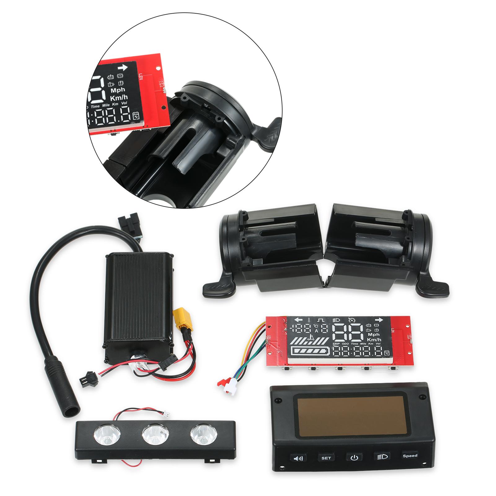 36V Brushless Motor Controller Digital Display Panel Cover Headlight Electric Scooter Set for Kugoo 8in Electric Scooter