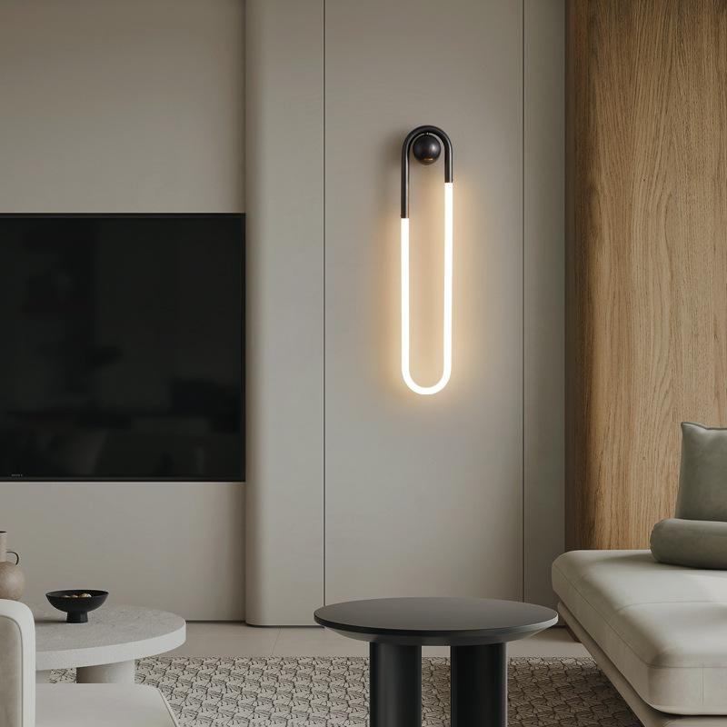Phong cách mới nhất tối giản toàn bộ đèn tường bằng đồng thiết kế tối giản hiện đại nghiên cứu sáng tạo phòng khách phòng ngủ nền tường cầu thang đèn nghệ thuật