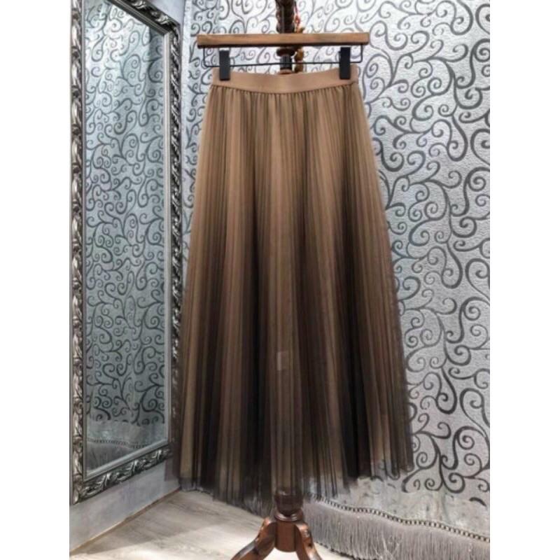 Chân váy maxi von lưới loang màu