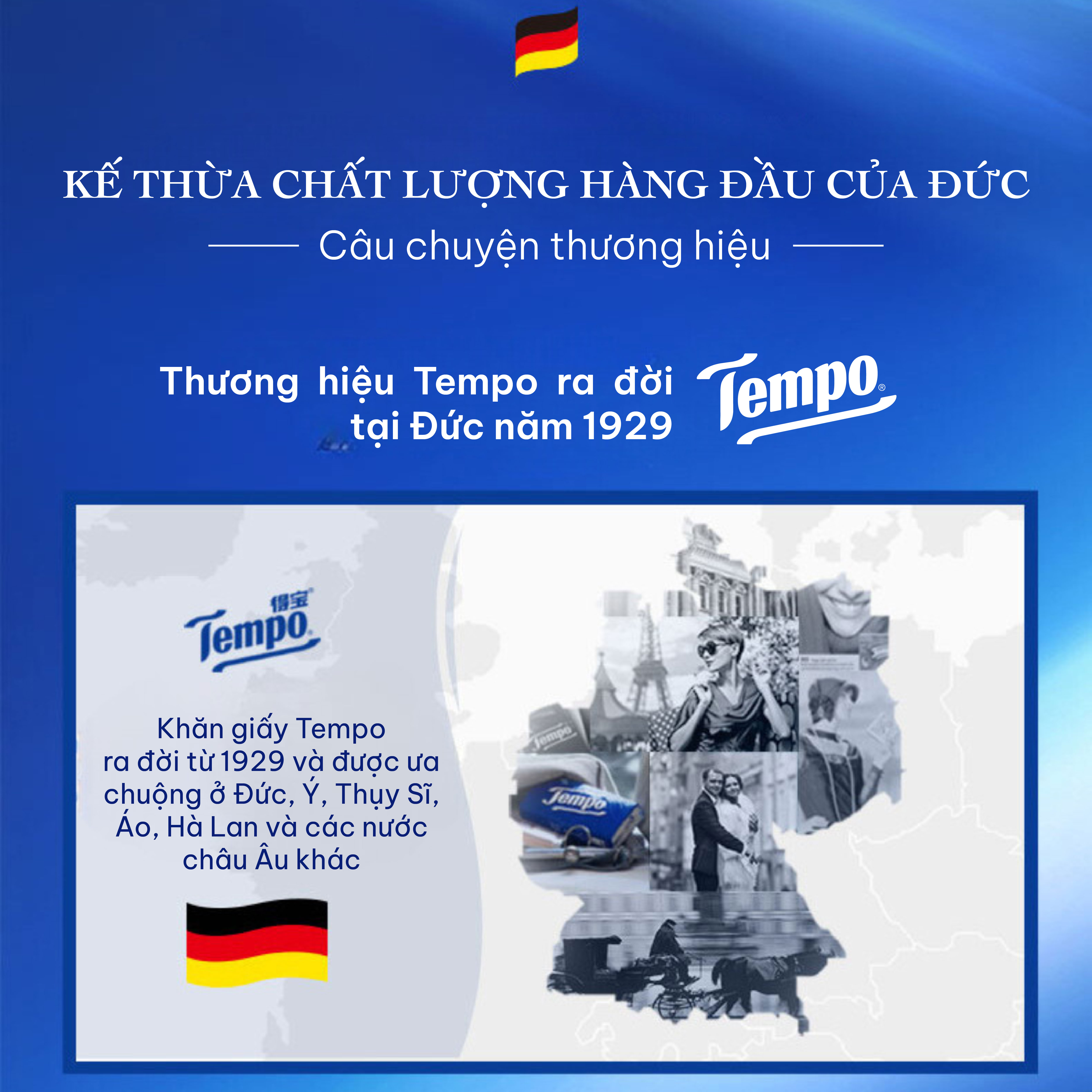 [MUA 5 LỐC TẶNG 2 GÓI KHĂN RÚT + 1 BĂNG ĐÔ THỎ + 1 GẤU CAPY] Khăn giấy rút cao cấp Tempo  - 4 lớp bền dai, an toàn cho da - Thương hiệu Đức (Lốc 4 gói)