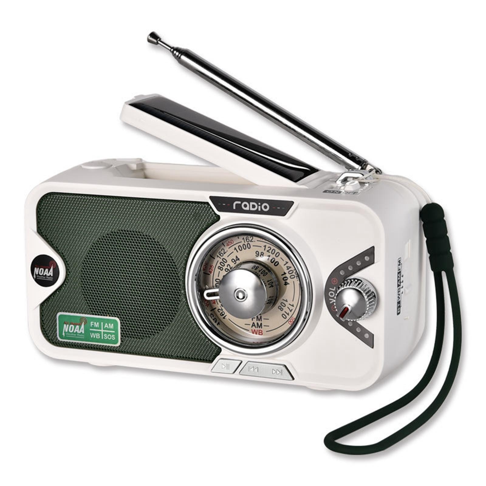 Portable Emergency Radio Solar Charging 3600mAh Outdoor Activities