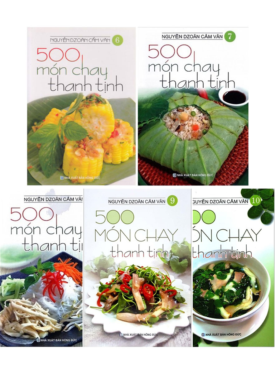Combo 5 Cuốn: 500 Món Chay Thanh Tịnh  _VT