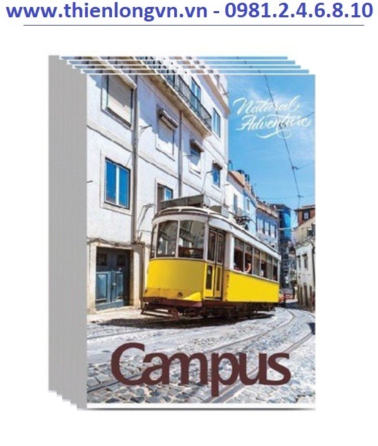 Lốc 5 quyển vở kẻ ngang có chấm Adventure 120 trang B5 Campus NB-BAVT120 màu xanh ngọc