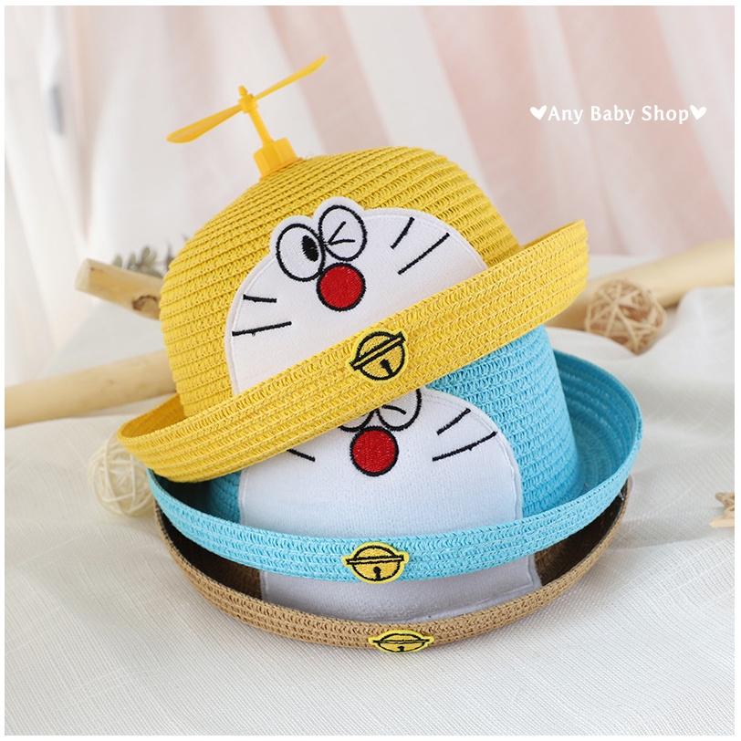 Nón cói cho bé trai bé gái hình mèo Đôremon có chong chóng cute với nhiều màu xinh yêu