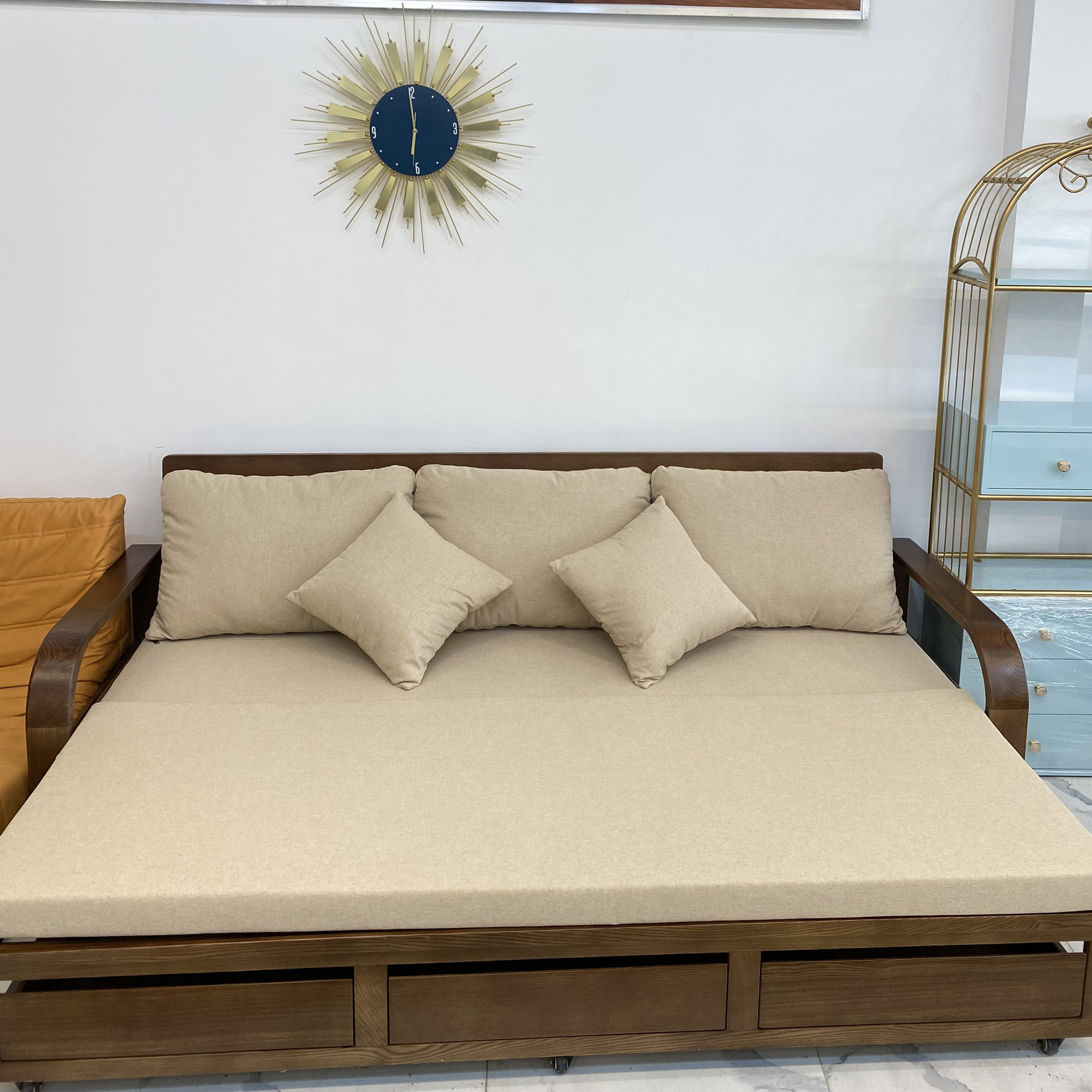 Sofa Giường Gỗ Thông Minh Kéo Dài Adora - NTMT002