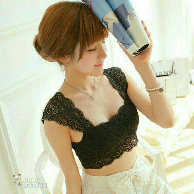 Áo lót bralette ren croptop
