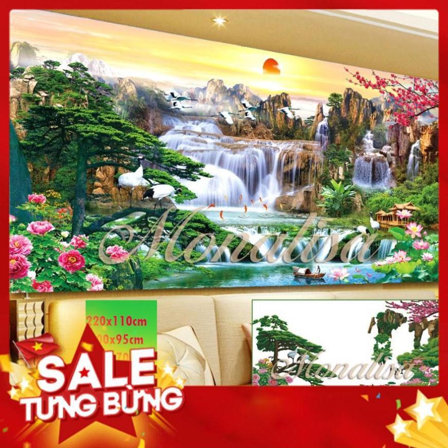 Tranh đính đá phong cảnh y8127 160x70cm