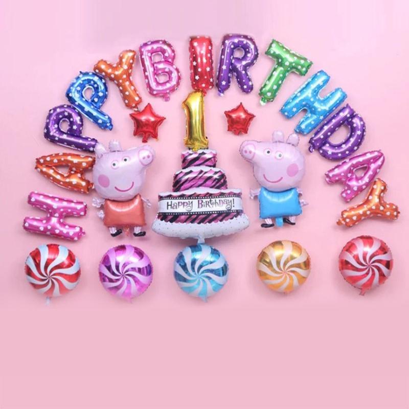 Sét trang trí tiệc , sinh nhật trọn bộ bóng happy birthday kèm bơm