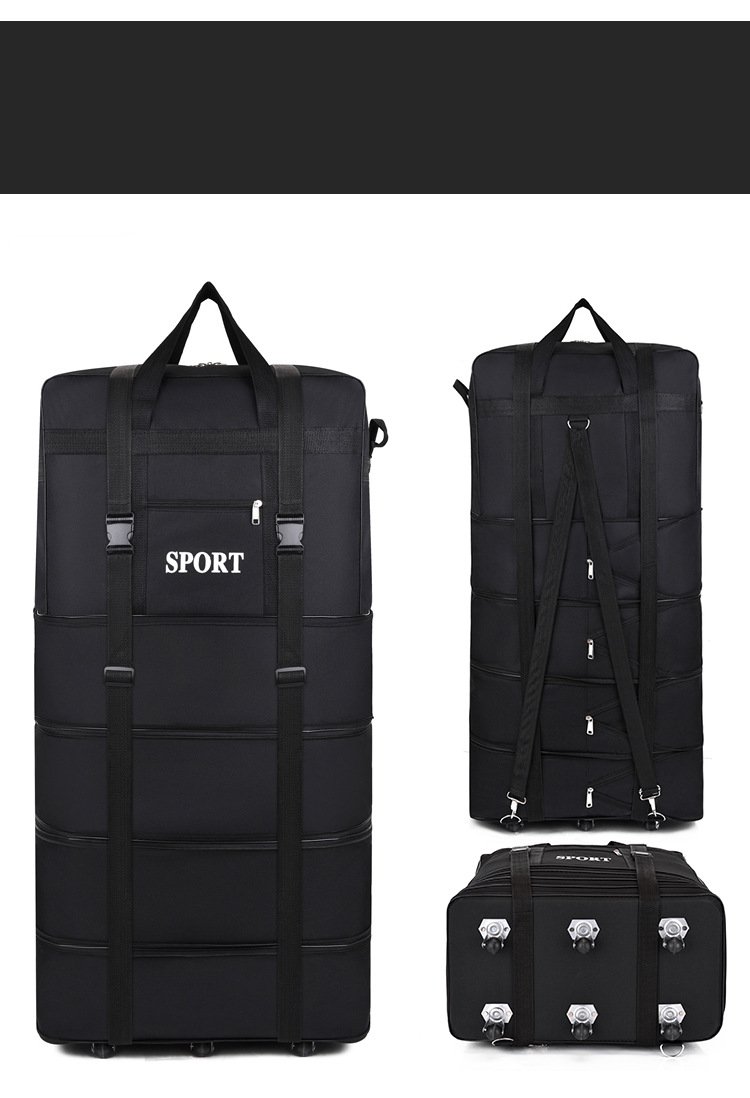 Vali Hành Lý Ký Gửi dạng kéo đeo vai quai xách Super X Bagage Carrier 6 bánh xe 105x50x30cm (Size 40inch)