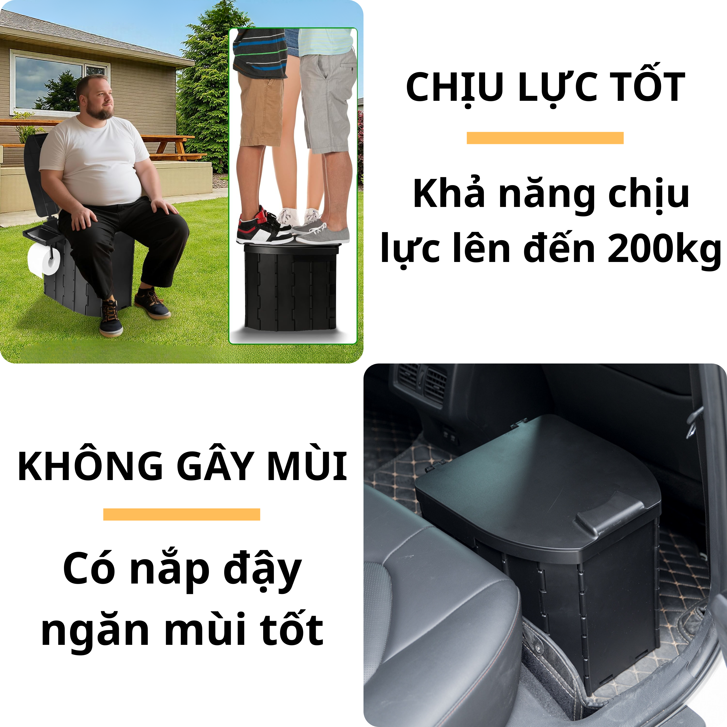 Bồn Cầu Di Động Dã Ngoại, Bồn Cầu Cắm Trại Gấp Gọn Đi Vệ Sinh Cỡ Lớn Tiện Dụng Khi Đi Du Lịch Legaxi