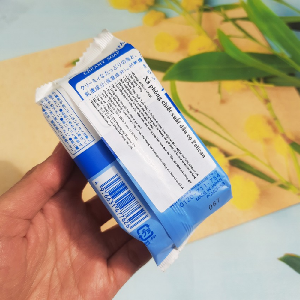 Xà phòng Pelican Creamy Soap 100g chiết xuất từ dầu cọ