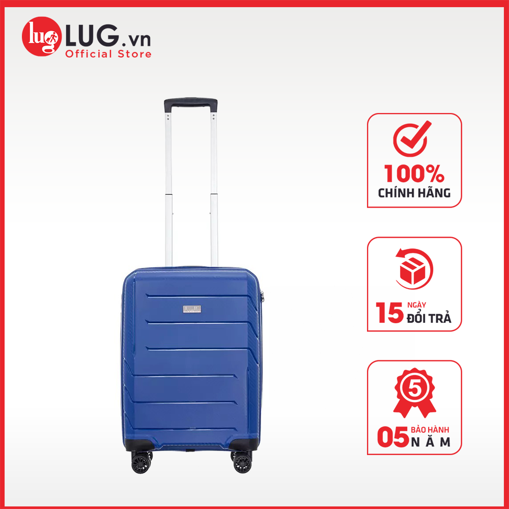 Vali du lịch LUG thương hiệu Lusetti LS1801BFD: 100% nhựa PP Chống bể vỡ, chống trầy xước,khoang chứa rộng rãi