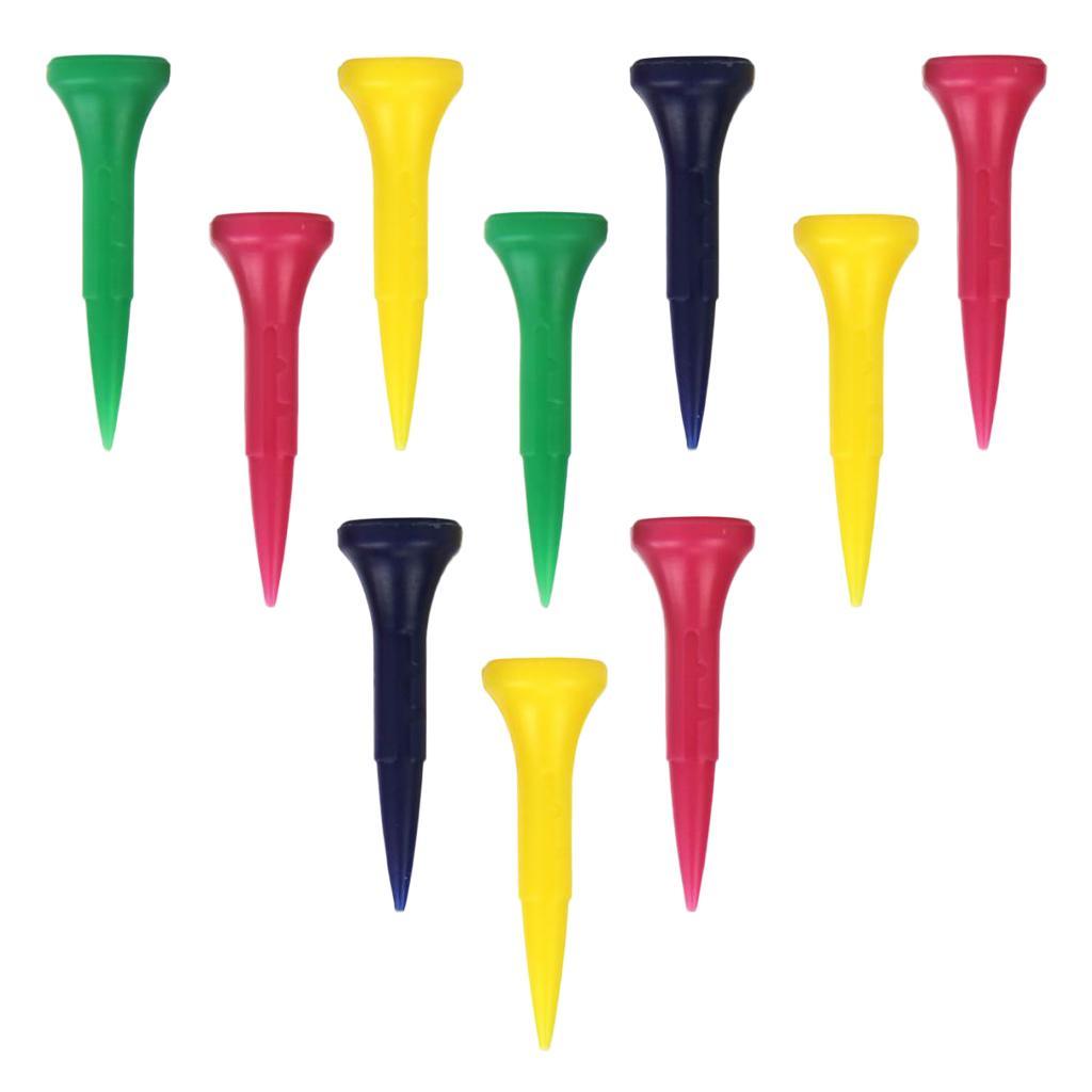 2-10pack 10 Count Golf Tee PE Plastic Golf Practice Training Aids Accessories