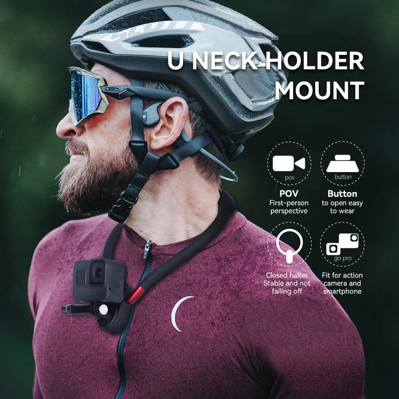 Cho GoPro Hero 11 10 9 8 DJI Osmo Action 3 Cổ Silicone Giá Đỡ Gắn Điện Thoại Thông Minh Góc Nhìn Thứ Nhất Phụ Kiện Máy Ảnh Thể Thao