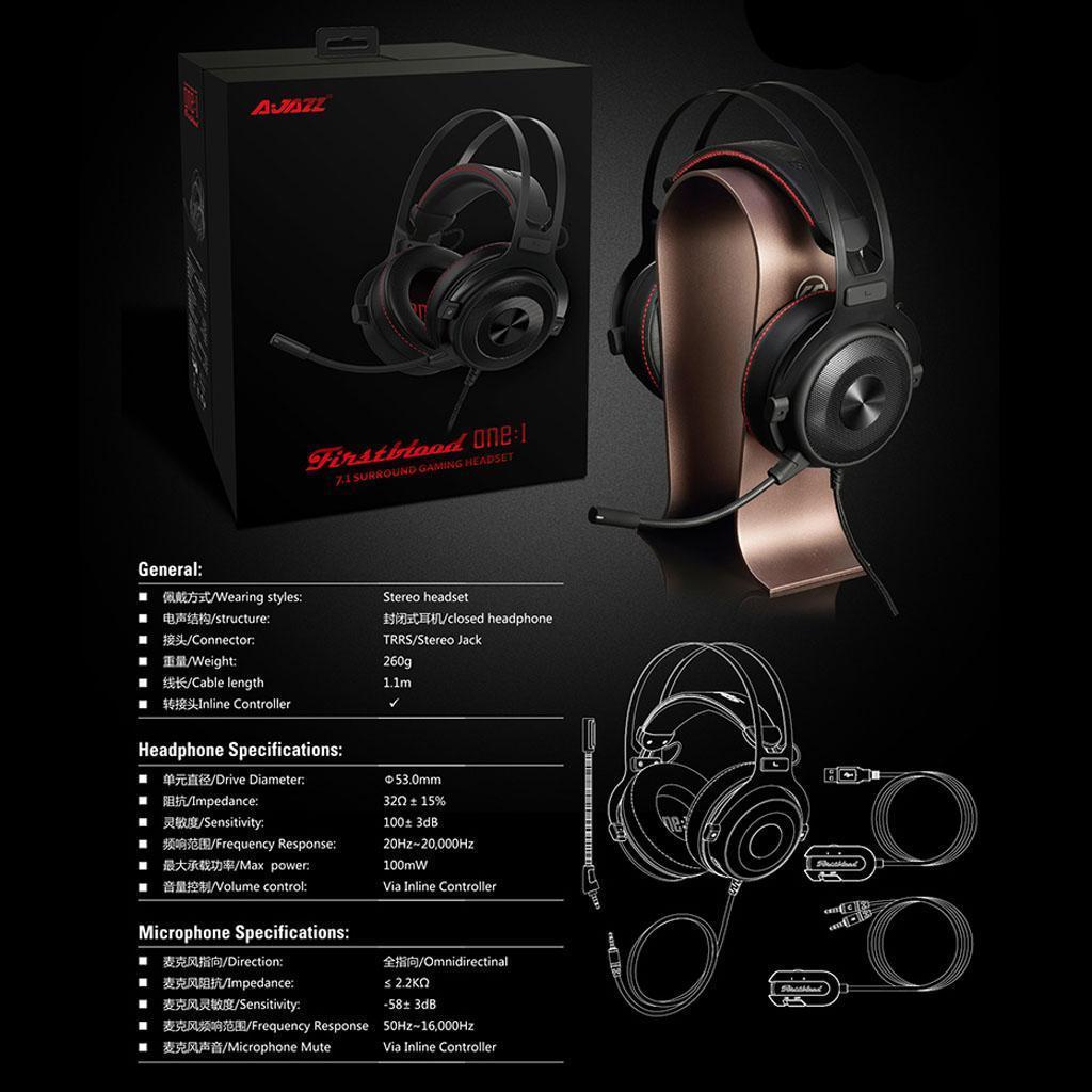 7.1 Channel  Microphone Gaming Headphone For  PC Laptop