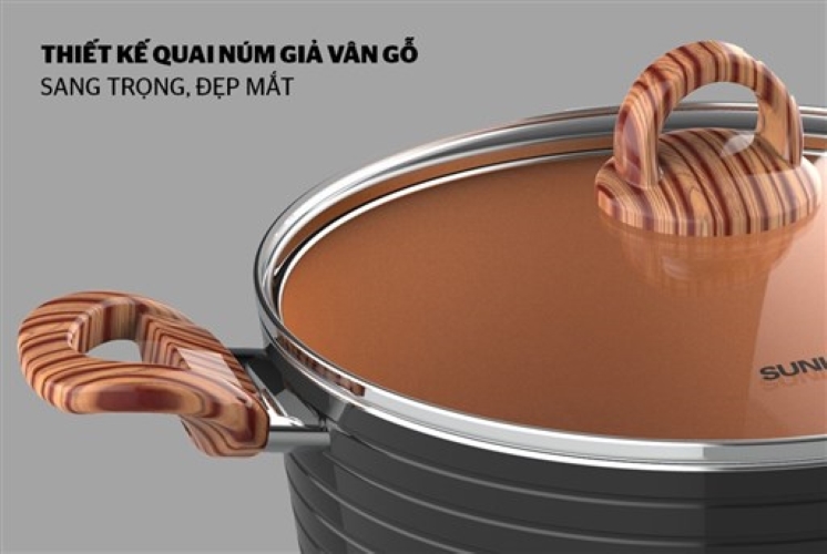 Bộ nồi ceramic đáy từ SUNHOUSE SHG2003MCA