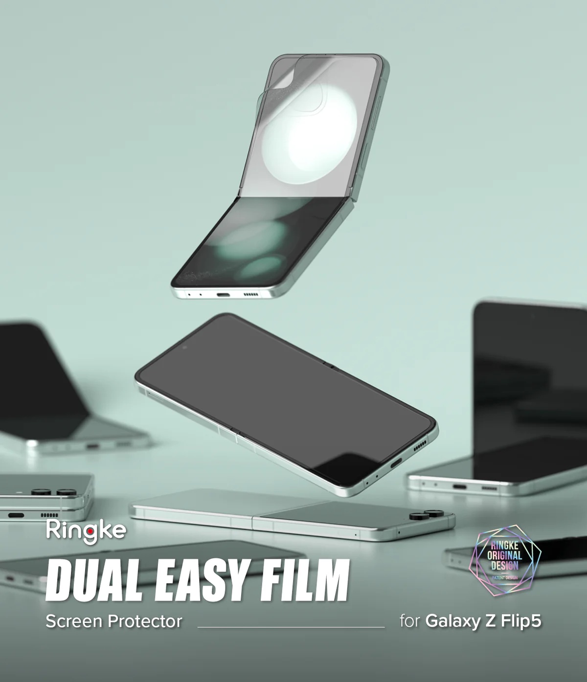 [Combo 2] Dán màn hình dành cho Samsung Galaxy Z Flip 5 RINGKE Dual Easy Film - Hàng Chính Hãng