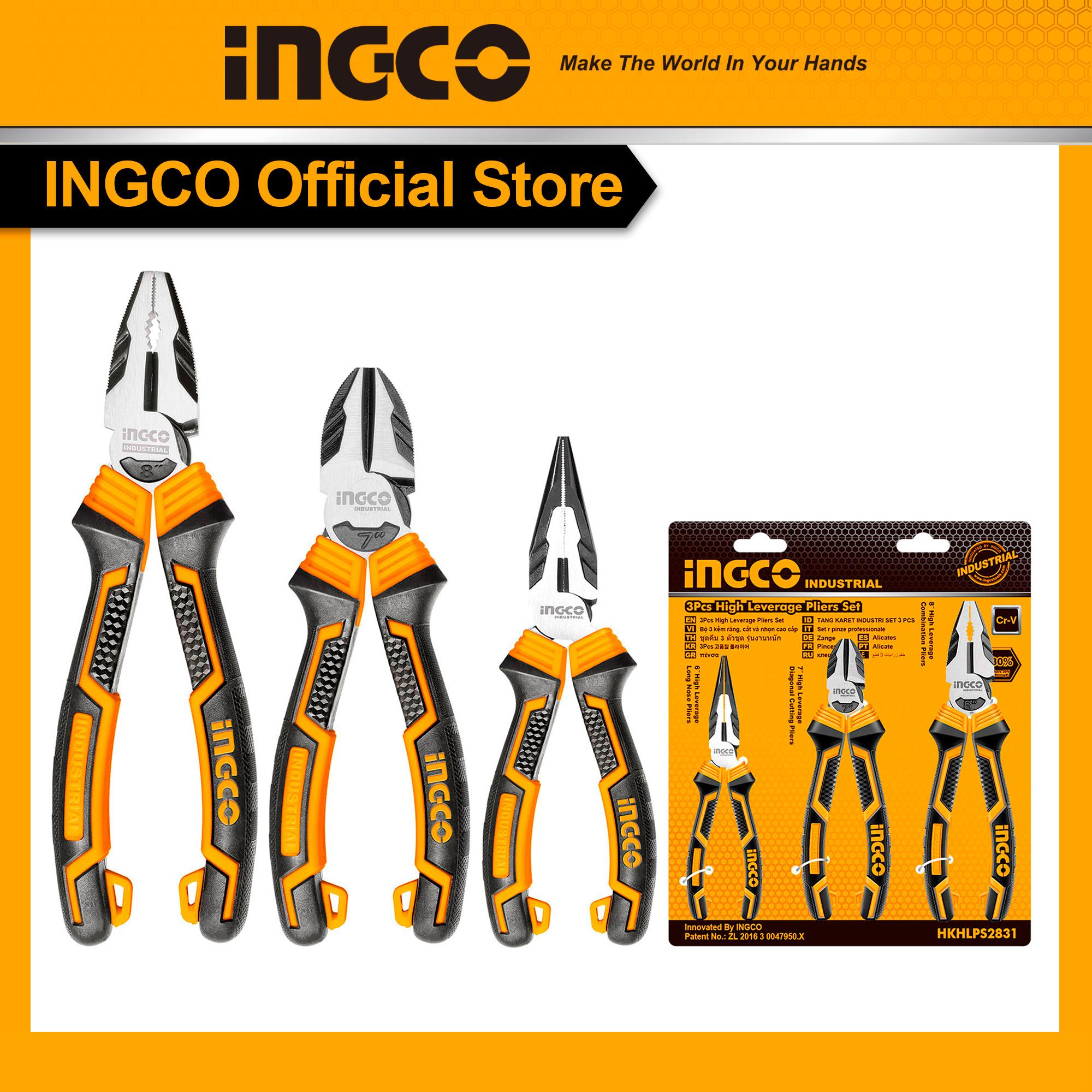 Bộ 3 kềm răng,cắt và nhọn cao cấp Ingco HKHLPS2831