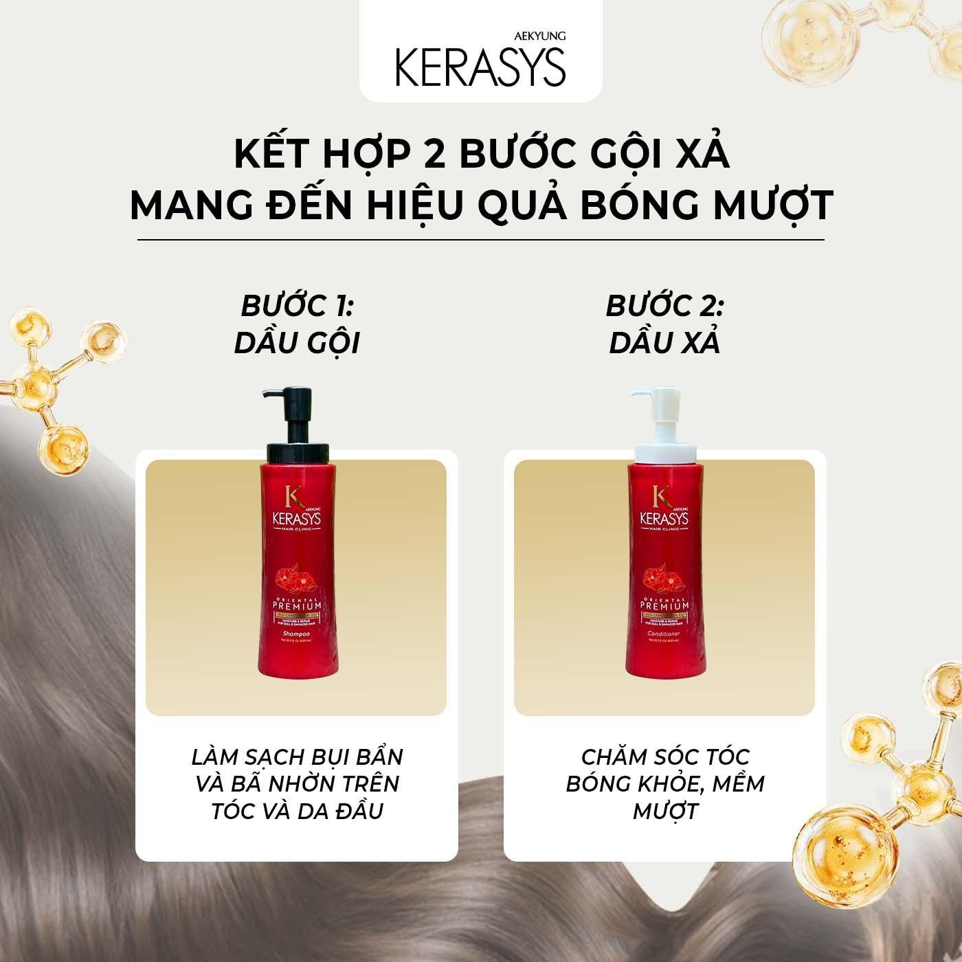 Dầu xả cao cấp Hàn Quốc Kerasys Oriental Premium (Giảm gãy rụng, kích tích mọc tóc) 470ml