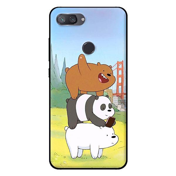 Ốp lưng in cho Xiaomi Mi 8 Lite mẫu Bộ Ba Chú Gấu - Hàng chính hãng