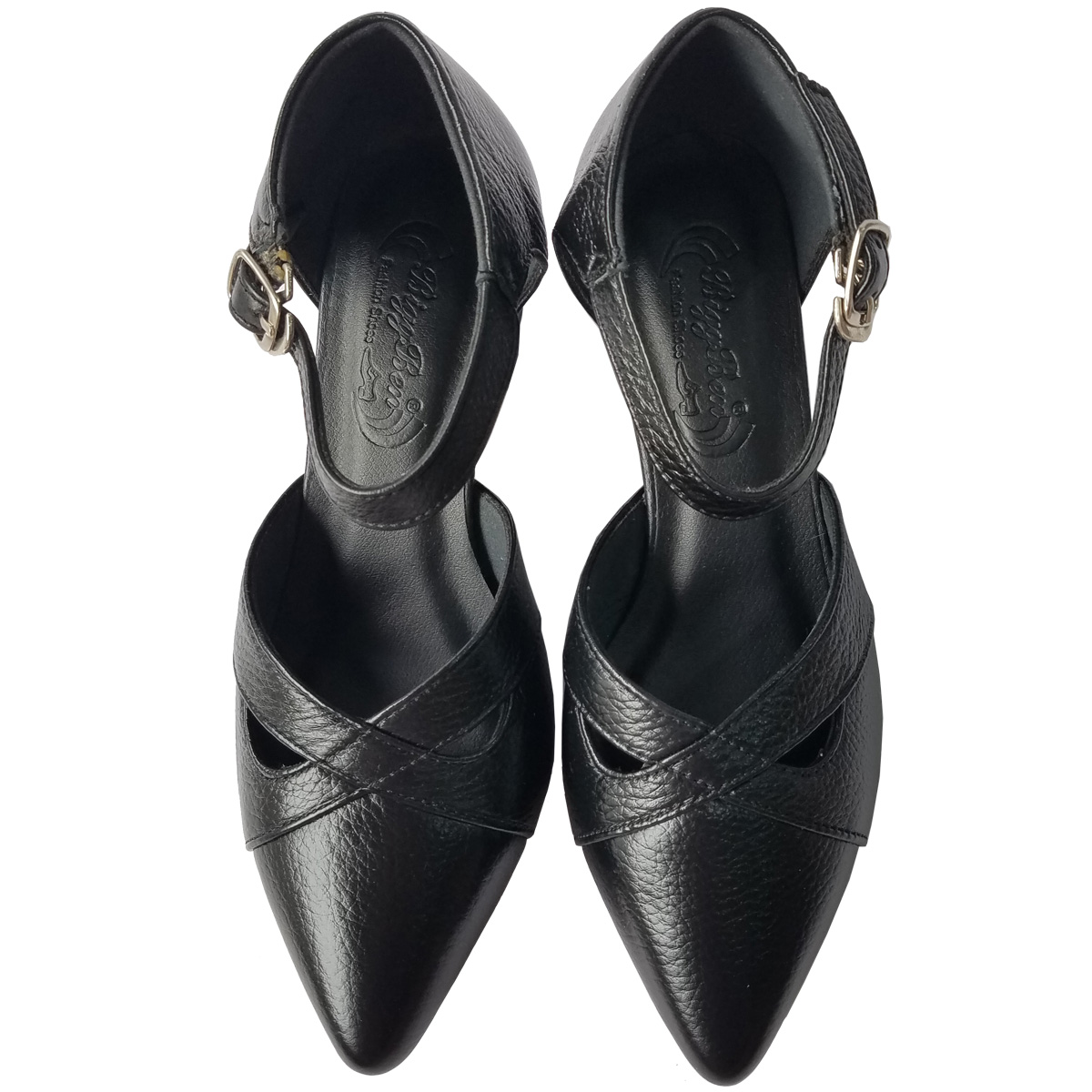 Giày Sandal Cao Gót Da Bò BIGGBEN Cao 5 Phân SDCG154