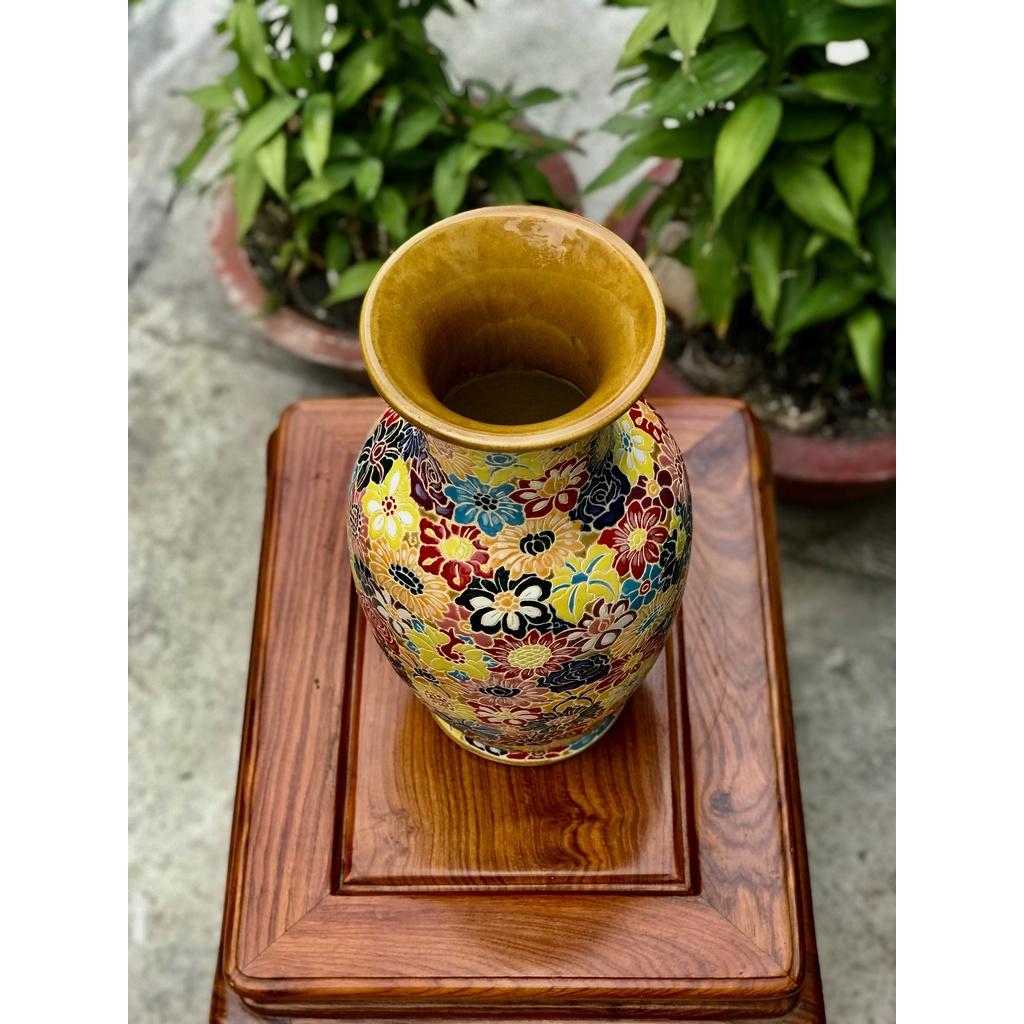 BÌNH BÁCH HOA 40CM GỐM SỨ THỦ CÔNG NAM BỘ CẮM BÔNG TRANG TRÍ DECOR