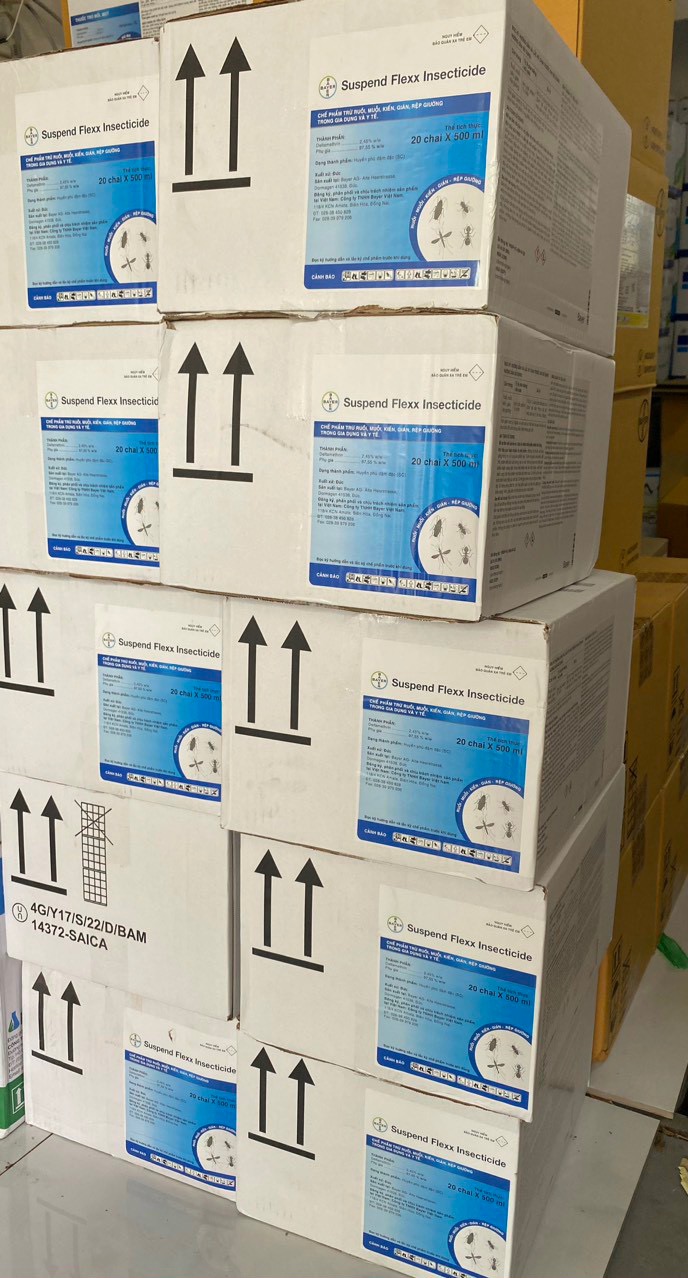 Thuốc Suspend Flex chai 500ml diệt muỗi, gián, kiến, rệp giường... tồn lưu 02 tháng