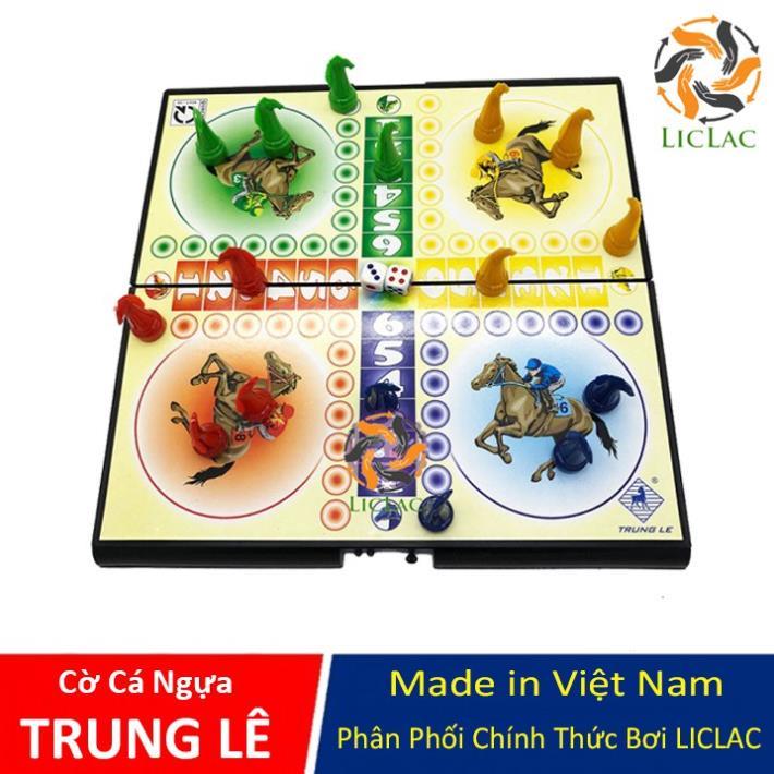 Bộ đồ chơi Bàn Cờ Cá Ngựa TRUNG LÊ ( Bàn cờ + quân cờ + 2 xúc xắc ) sản xuất tại Việt Nam -