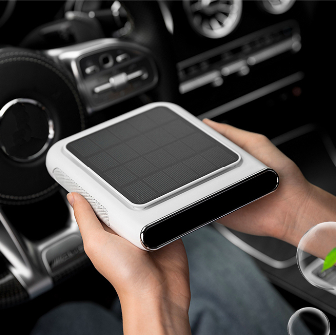Máy lọc không khí thông minh không dây sử dụng Pin năng lượng mặt trời hoặc cổng USB - Nội thất ô tô