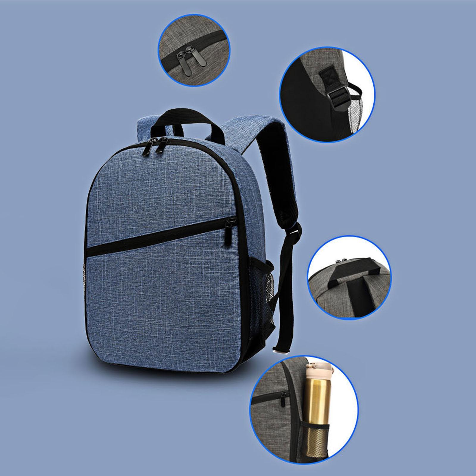 1x Waterproof Travel Camera Bag Backpack DSLR Portable for Lens Pouch Hiking