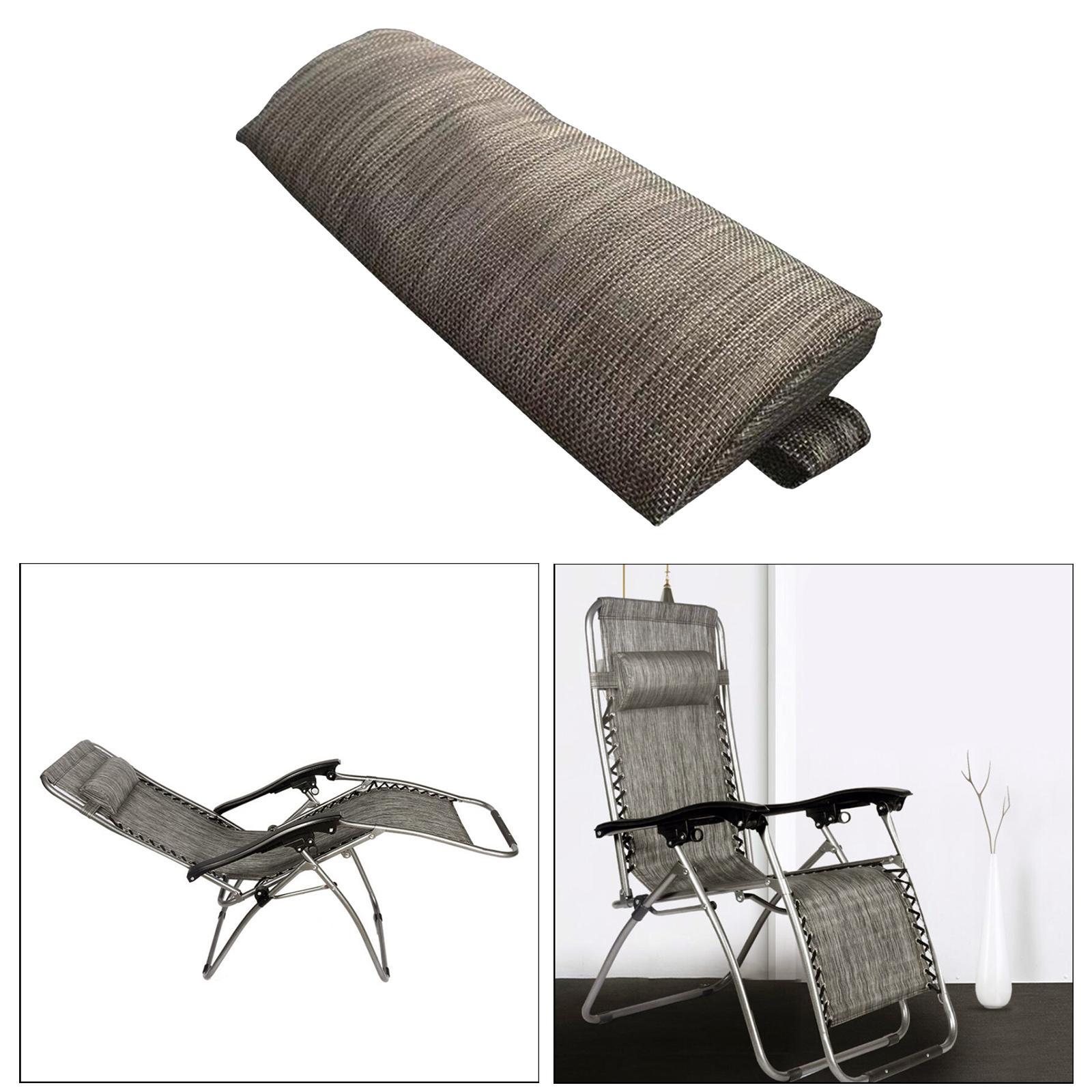 2X Headrest Head Pillow for Patio Lounge Folding Chair Lumbar Pillow Coffee