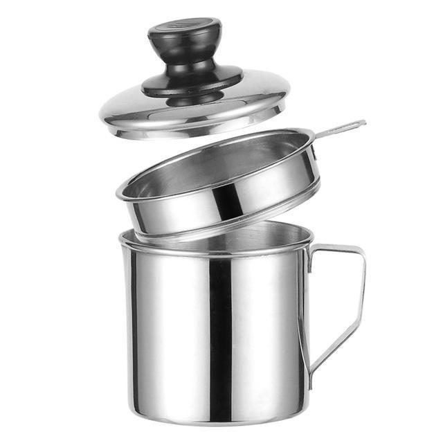 Ca Lọc Dầu Ăn Có Lưới Lọc Cặn Bằng Inox 304 Không Gỉ - Miễn Phí Vận Chuyển