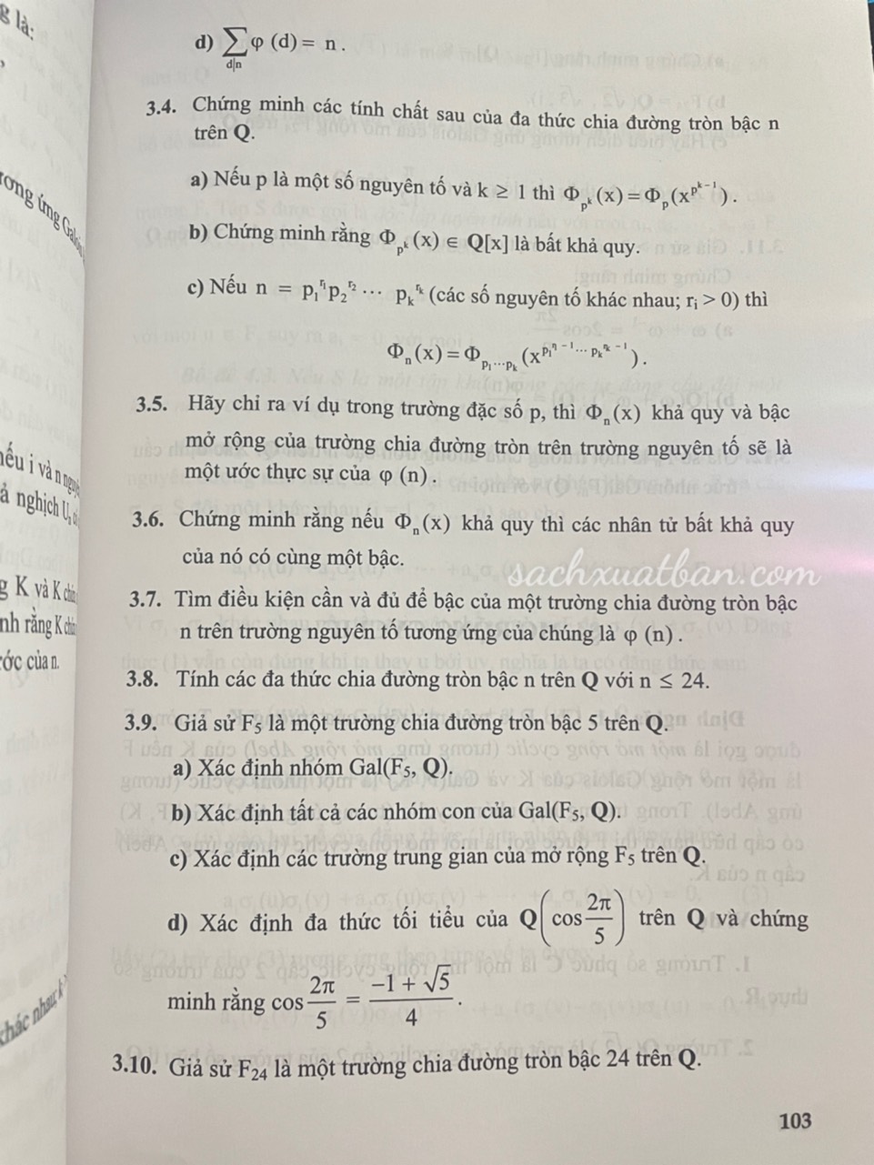 Sách Cơ sở lí thuyết Galois