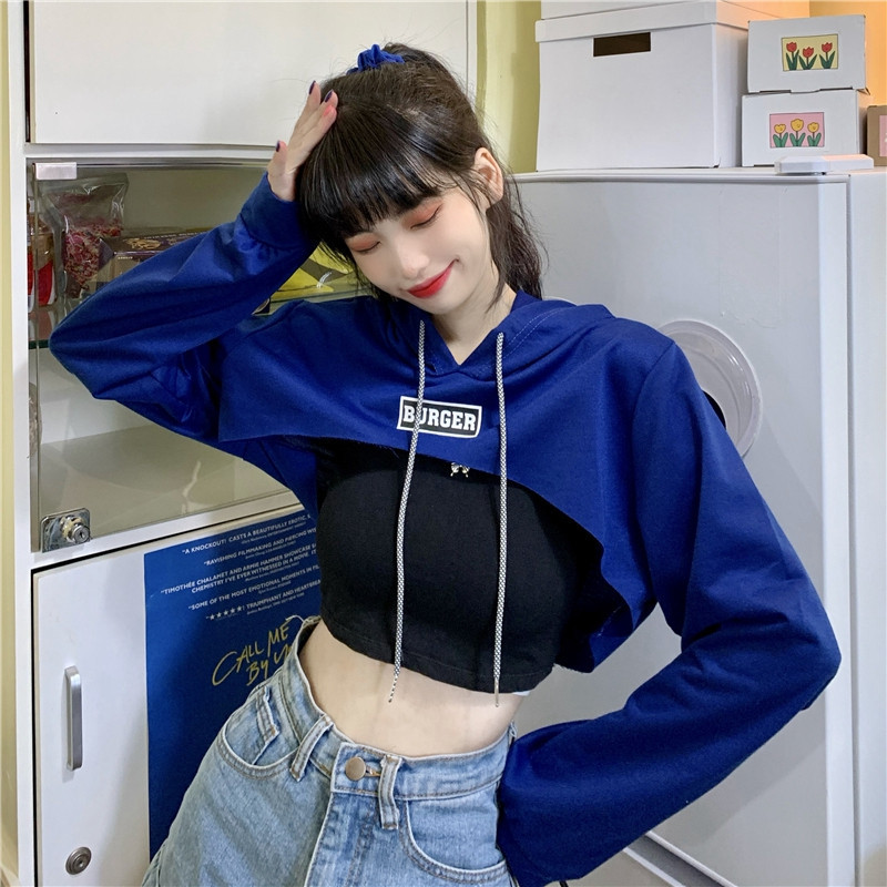 Áo hoodie cut out đủ màu cam, trắng, xanh dương, tím, xanh neon dễ thương cá tính cho Nữ