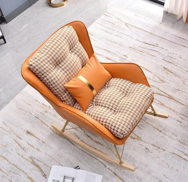 Ghế sofa bập bênh kèm đôn thư giãn tại nhà GH01