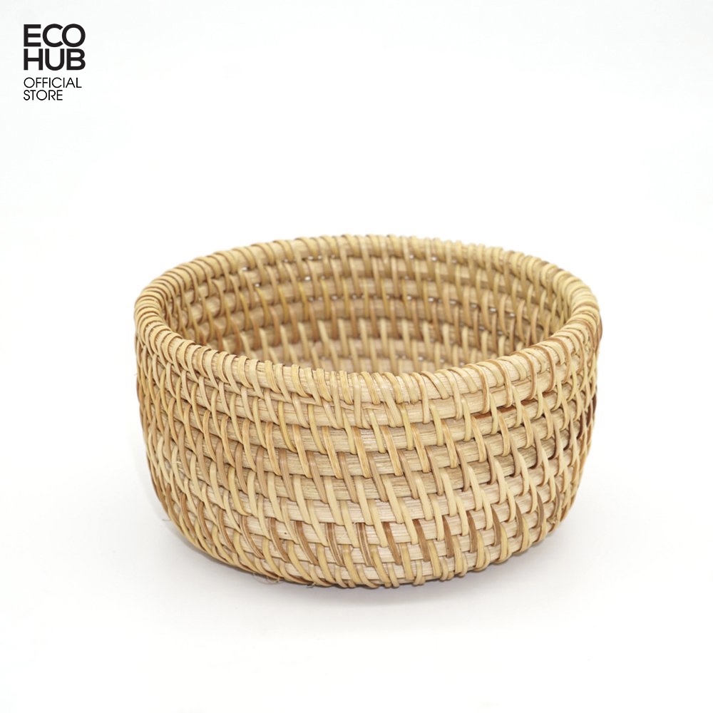 Hộp mây đựng đồ ECOHUB có nắp12x7cm (Rattan Box)