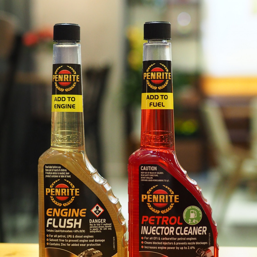 Combo Súc béc xăng Penrite Petrol Injector Cleaner 375ml + Súc động cơ Penrite Engine Flush 375ml