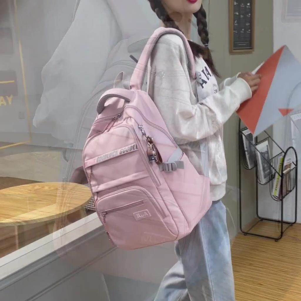 Balo basic đi học siêu nhẹ, ba lô du lịch thời trang unisex nhiều màu dễ thương 9396