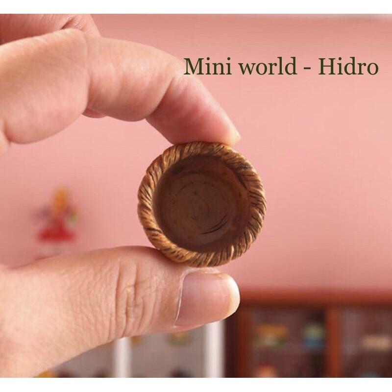 Mô hình cái sọt cái rổ mini trang trí nhà búp bê tỉ lệ 1/8, 1/12