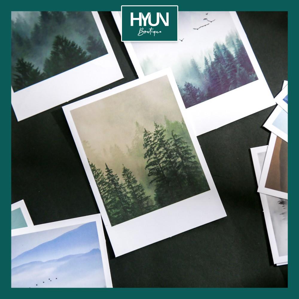 Sticker dán Vintage phong cảnh Hộp 30 sticker phong cách ảnh Polaroid Instagram Vintage HYUN BOUTIQUE