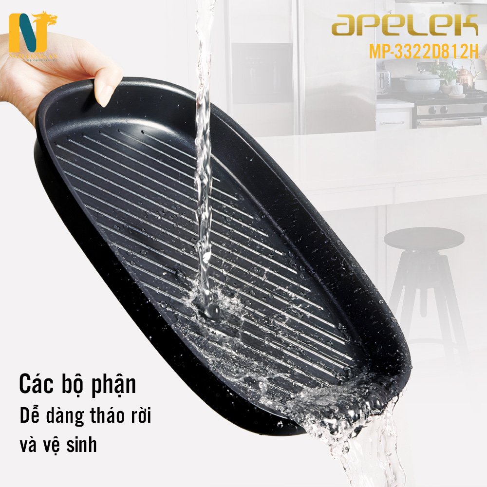 Nồi lẩu điện đa năng APELEK MP-3322D812H 4.5L 1500W - Hàng chính Hãng