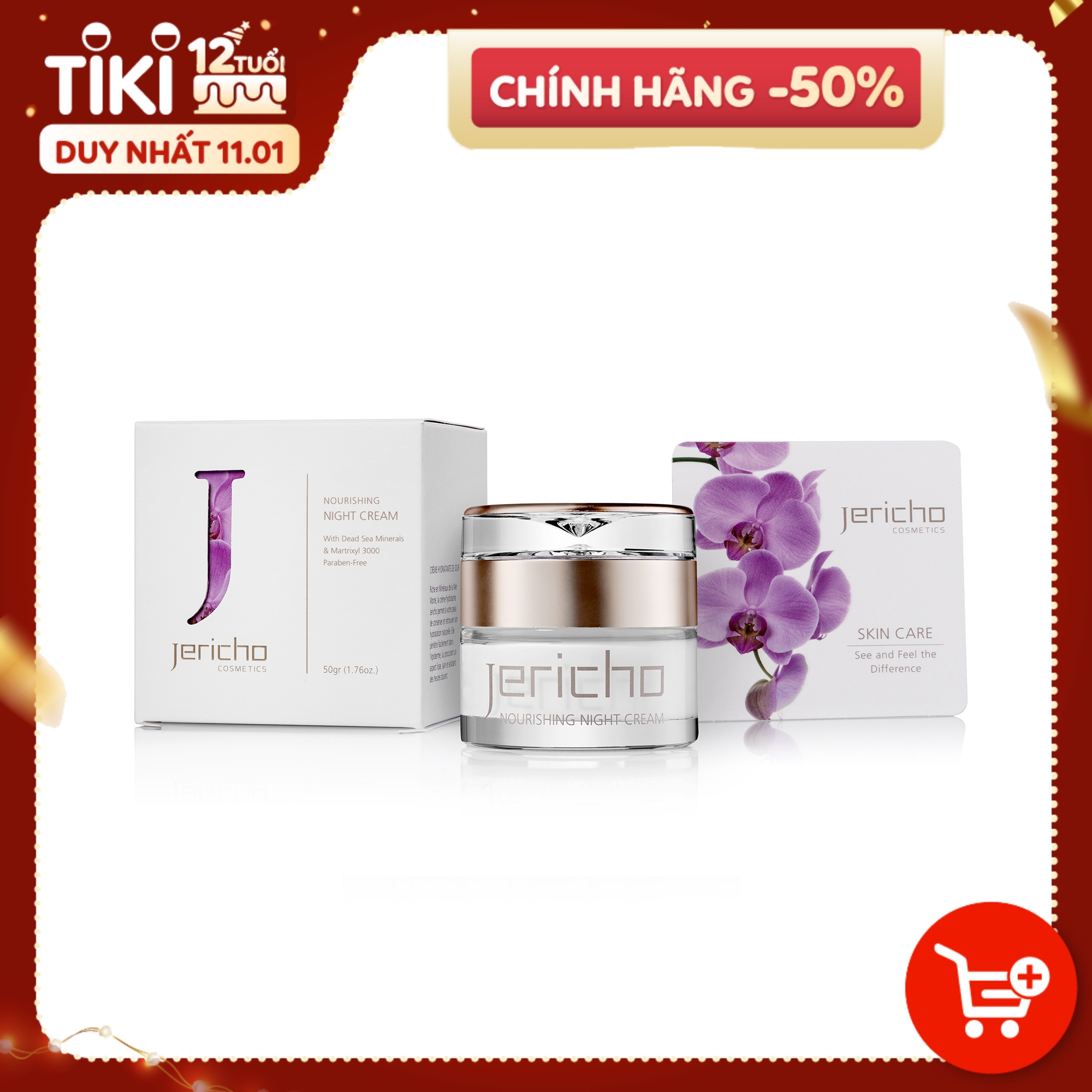 Kem Dưỡng Da Ban Đêm Jericho Nourishing Night Cream - Phục Hồi Cân Bằng Tự Nhiên Cho Da Và Kích Thích Tế Bào