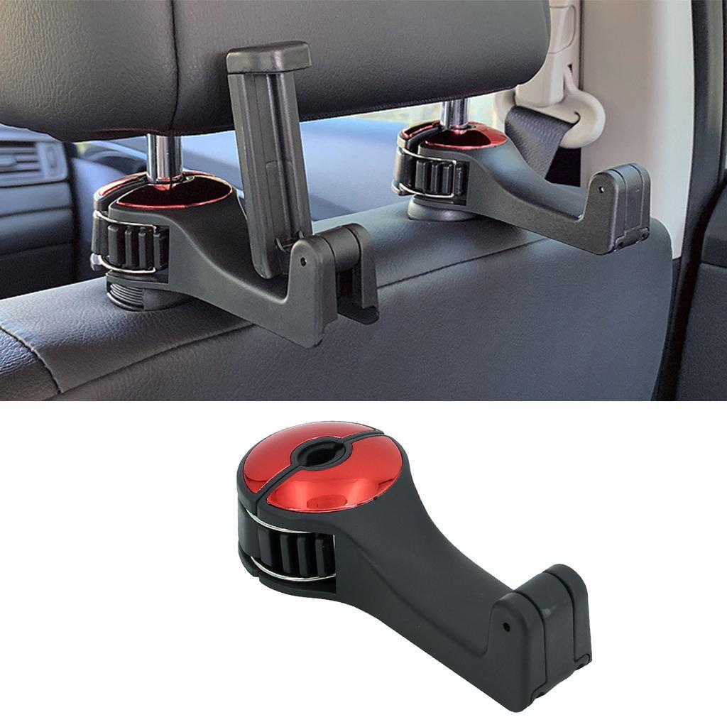 Car Seat Back Hook with Phone Holder mount and storage Purse