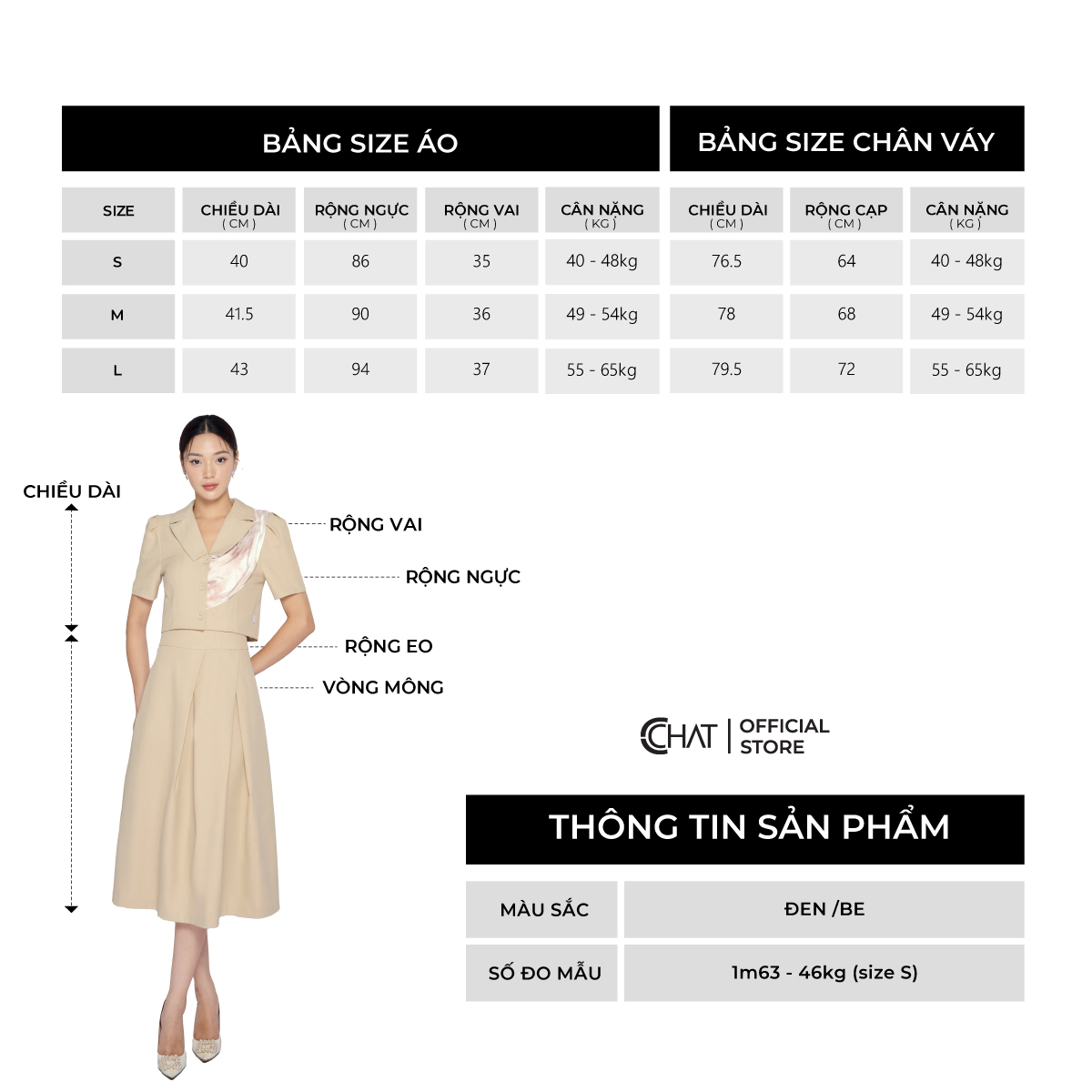Set Đồ Nữ  Áo Phối In Họa Tiết Chân Váy Xòe Chất Tuytsi Bay Bổng 53BNS8003XT