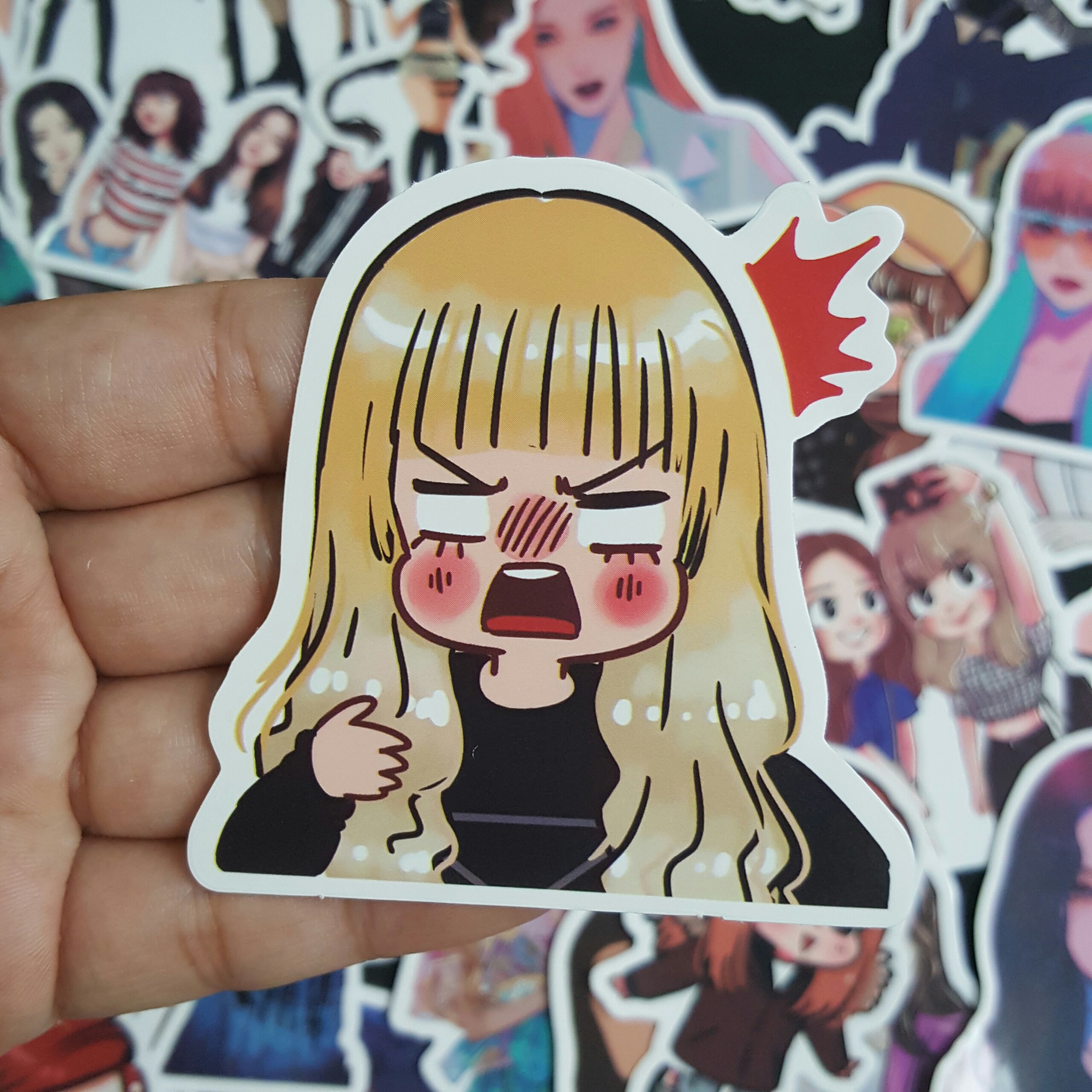 Bộ Sticker dán cao cấp chủ đề BLACKPINK - Dùng dán Xe, dán mũ bảo hiểm, dán Laptop