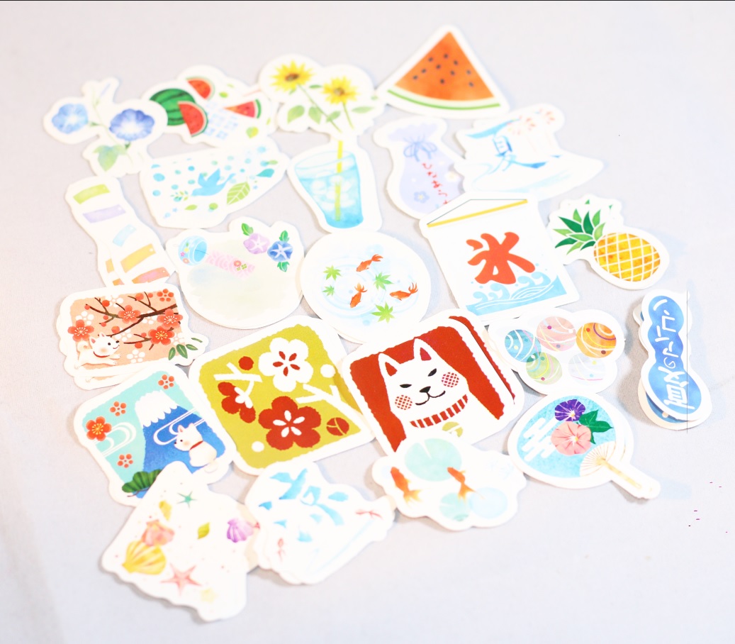 Hộp 46 Miếng Dán Sticker Trang Trí Lễ Hội Nhật Bản