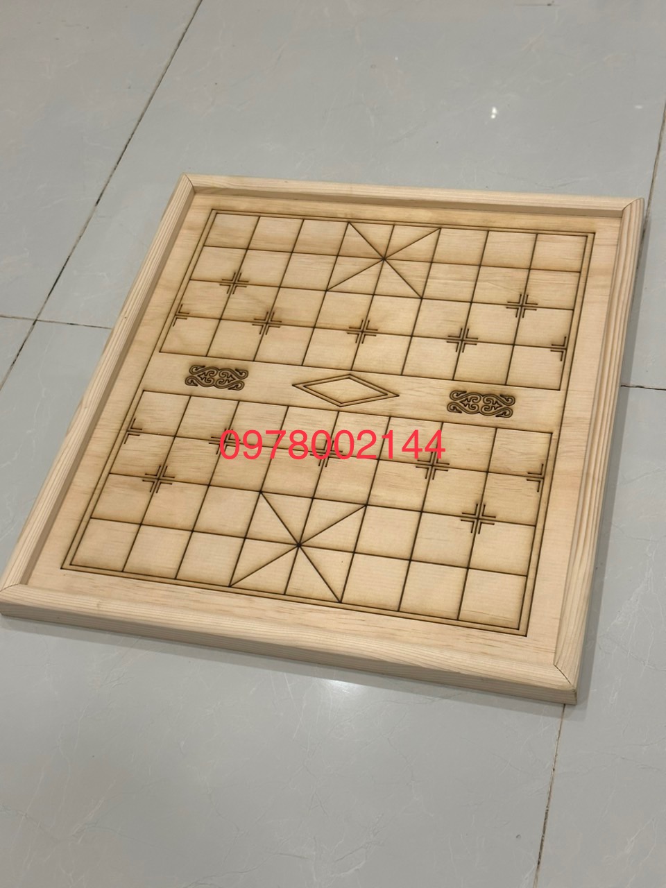 Bàn cờ tướng gỗ siêu rẻ kt 50x55cm, mặt dày 9ly