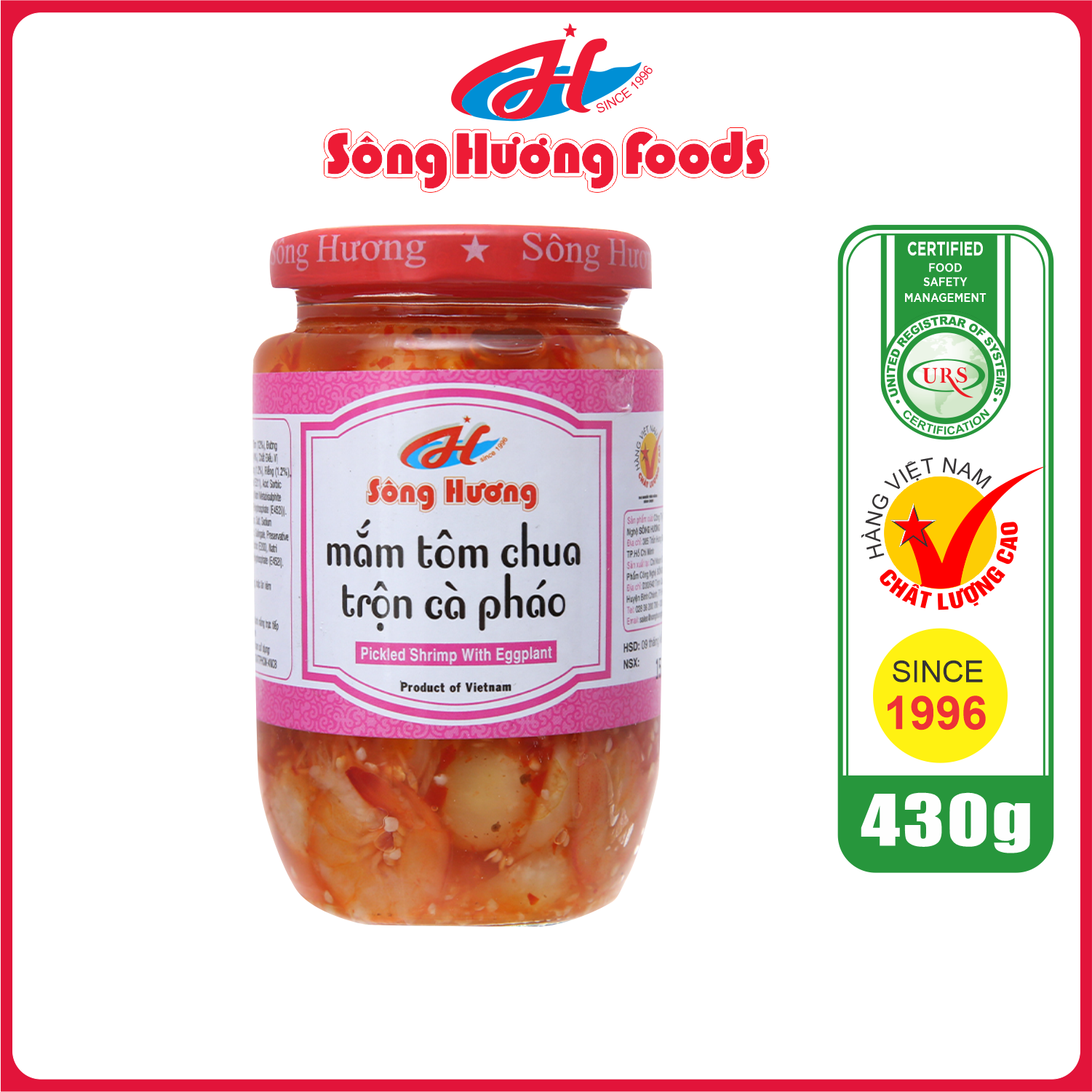 Mắm Tôm Chua Trộn Cà Pháo Sông Hương Foods Hũ 430g